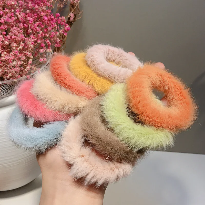 New Fashion Fluffy Faux Fur Furry Scrunchie Elastic Hair Ring Rope Band Ponytail Holder Elastic Plush Hair Ring Hair Accessories
New Fashion Fluffy Faux Fur Furry Scrunchie Elastic Hair Ring Rope Band Ponytail Holder Elastic Plush Hair Ring Hair Accessories