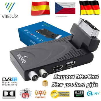 Vmade K7 DVB T2 Receptor Support MeeCast youtube USB WIFI DVB T2 TV Tuner h.265 hevc decoder Digital TV set top box TV Receiver 
Vmade K7 DVB T2 Receptor Support MeeCast youtube USB WIFI DVB T2 TV Tuner h.265 hevc decoder Digital TV set top box TV Receiver