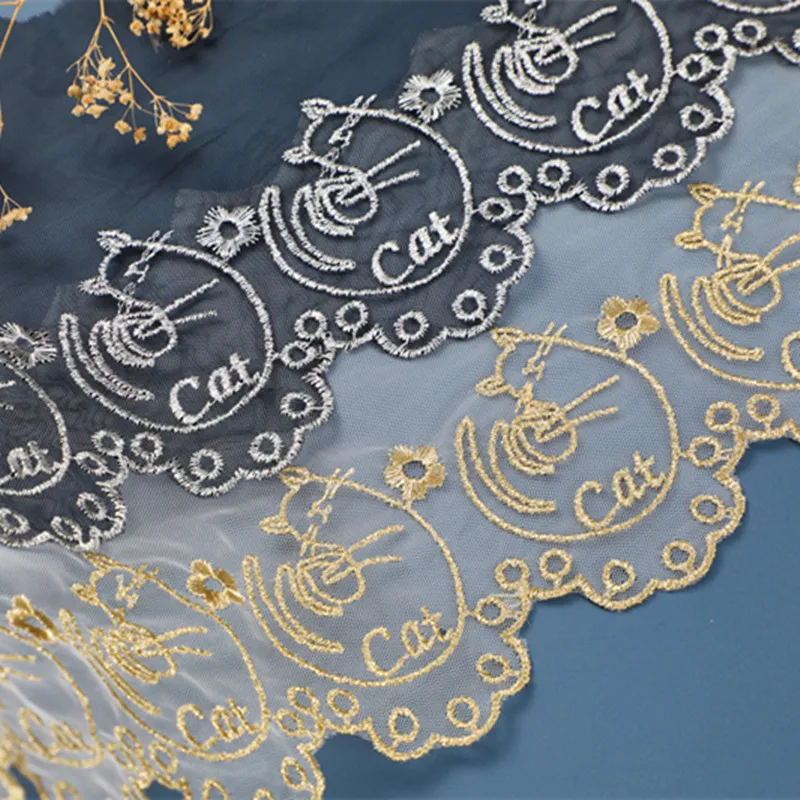 12.5CM Width 5Yards Embroidered Cat Mesh Lace Garment Lace Trims Chantilly Lace Fabric DIY Sewing accessories
12.5CM Width 5Yards Embroidered Cat Mesh Lace Garment Lace Trims Chantilly Lace Fabric DIY Sewing accessories