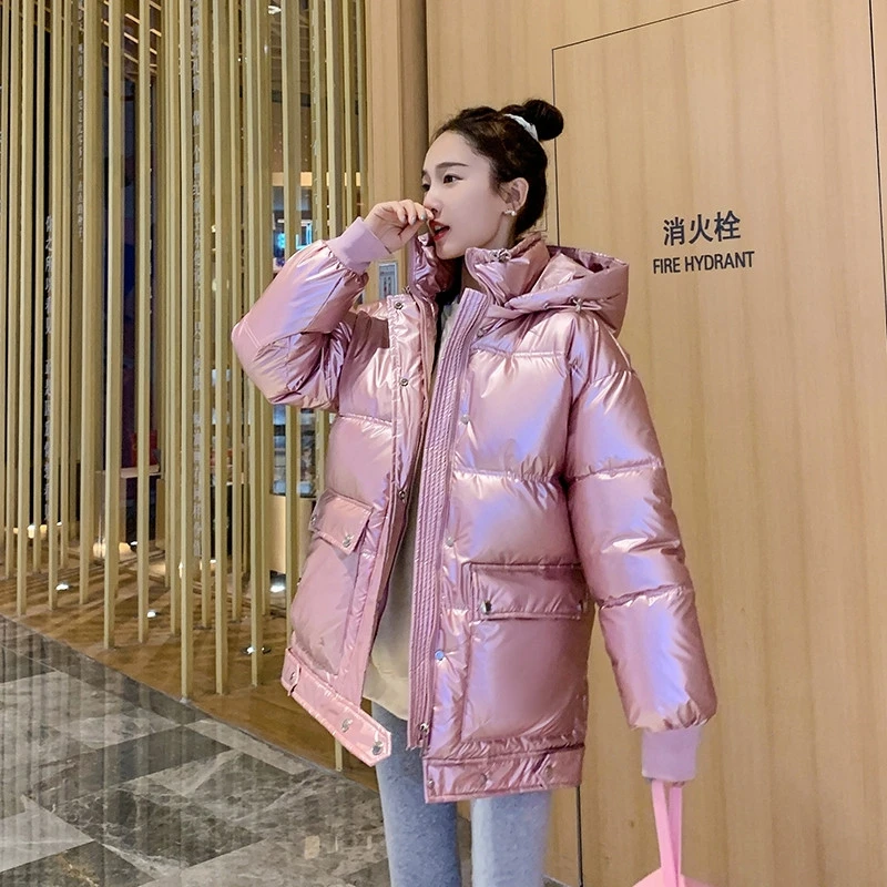 Lingwave Cotton Padded Jacket Women Glossy Hooded 2020 Winter Short Fashion Loose Thick Padded Coat Big Pocket Jacket
Lingwave Cotton Padded Jacket Women Glossy Hooded 2020 Winter Short Fashion Loose Thick Padded Coat Big Pocket Jacket