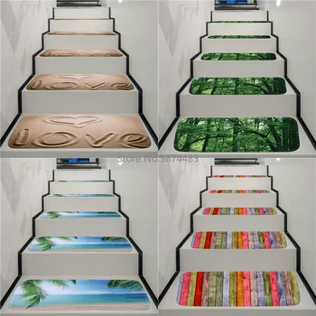 Washable Non-slip Stair Treads Stair Carpet Tread Stair Rugs Dirt-proof Rubber Backing Stair Carpets for Home Office 
Washable Non-slip Stair Treads Stair Carpet Tread Stair Rugs Dirt-proof Rubber Backing Stair Carpets for Home Office