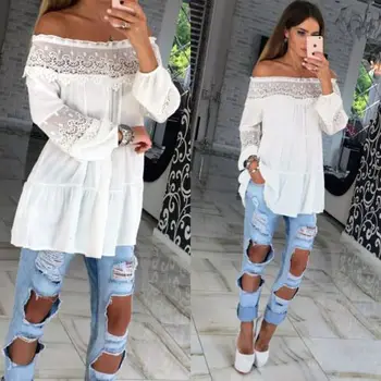Newest Vogues Fashion Pop Women Girl Sexy Off-Shoulder Top Long Sleeve Pullover Casual Loose Shirt Ins Pop Tide
Newest Vogues Fashion Pop Women Girl Sexy Off-Shoulder Top Long Sleeve Pullover Casual Loose Shirt Ins Pop Tide