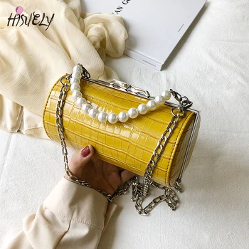 Fashion Stone Texture Cylindrical Pearl Handle Women Pu Handbag Casual Clutch Bag Ladies Shoulder Bag Crossbody Bag Female Bolsa
Fashion Stone Texture Cylindrical Pearl Handle Women Pu Handbag Casual Clutch Bag Ladies Shoulder Bag Crossbody Bag Female Bolsa