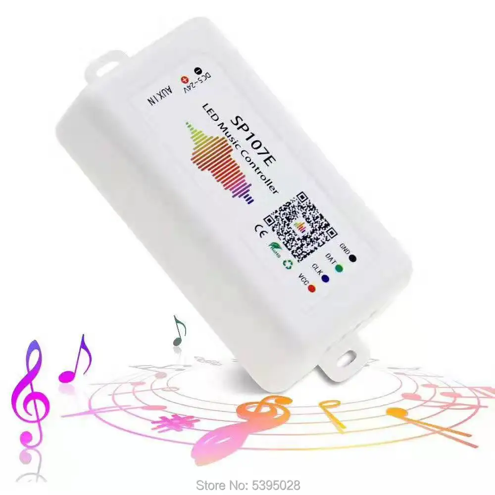 Bluetooth music RGB controller SP107E is commonly used in WS2812BWS2811SK6812 DMX512 Led Strip pixel lamp RGB/RGBW dc5v-24v
Bluetooth music RGB controller SP107E is commonly used in WS2812BWS2811SK6812 DMX512 Led Strip pixel lamp RGB/RGBW dc5v-24v