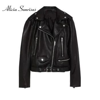 2020 New Spring Leather Jacket Women Faux Leather Jackets Lady Sashes Pockets Black Zippers Motorcycle Biker PU Coats AS3043 
2020 New Spring Leather Jacket Women Faux Leather Jackets Lady Sashes Pockets Black Zippers Motorcycle Biker PU Coats AS3043