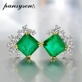 PANSYSEN 925 Sterling Silver Earrings Emerald Simulate Moissanite Gemstone Stud Earrings for Female Birthday Anniversary Gifts
PANSYSEN 925 Sterling Silver Earrings Emerald Simulate Moissanite Gemstone Stud Earrings for Female Birthday Anniversary Gifts