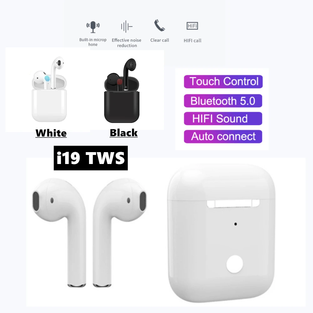 Popular Bluetooth 5.0 Auricolar TWS Binaural Sport in-ear Auricolar Touch Auricolar Control with Pop-up Function of i19
Popular Bluetooth 5.0 Auricolar TWS Binaural Sport in-ear Auricolar Touch Auricolar Control with Pop-up Function of i19
