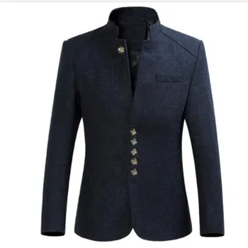 Men's Retro Chinese collar casual suits jacket men business blazers Men's large size jackets coat M-6XL 
Men's Retro Chinese collar casual suits jacket men business blazers Men's large size jackets coat M-6XL