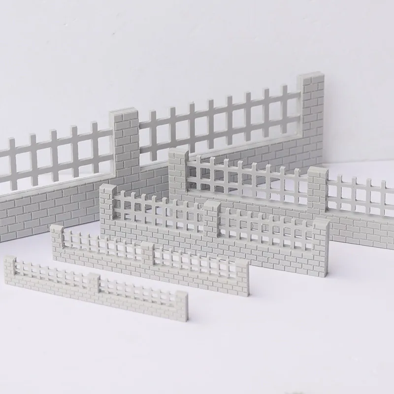 architecture white abs plastic building model fence05