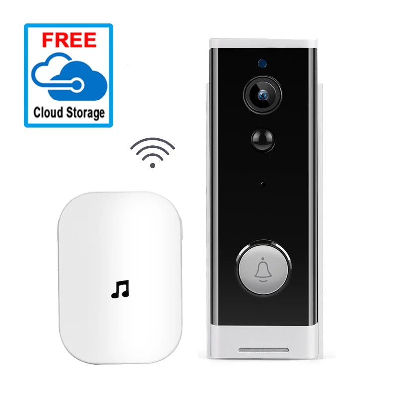 1080P HD Smart Doorbell Camera WiFi IP Camera Video Intercom Security Camera Battery Door Camera APP Remote Control Door Bell