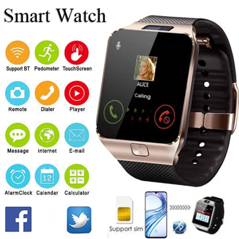 2020 Bluetooth Smart Watch DZ09 With Camera Sim TFCard SmartWatch Fitness Tracker For Android IOS Huawei Xiaomi Phone Watches
2020 Bluetooth Smart Watch DZ09 With Camera Sim TFCard SmartWatch Fitness Tracker For Android IOS Huawei Xiaomi Phone Watches