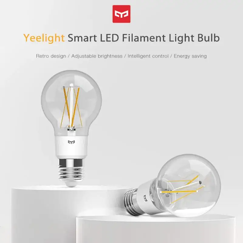 New Yeelight Smart LED Filament Bulb 6W 700LM Lamp Work With Homekit Alexa Google Home Smart Home App Control For IOS Android
New Yeelight Smart LED Filament Bulb 6W 700LM Lamp Work With Homekit Alexa Google Home Smart Home App Control For IOS Android
