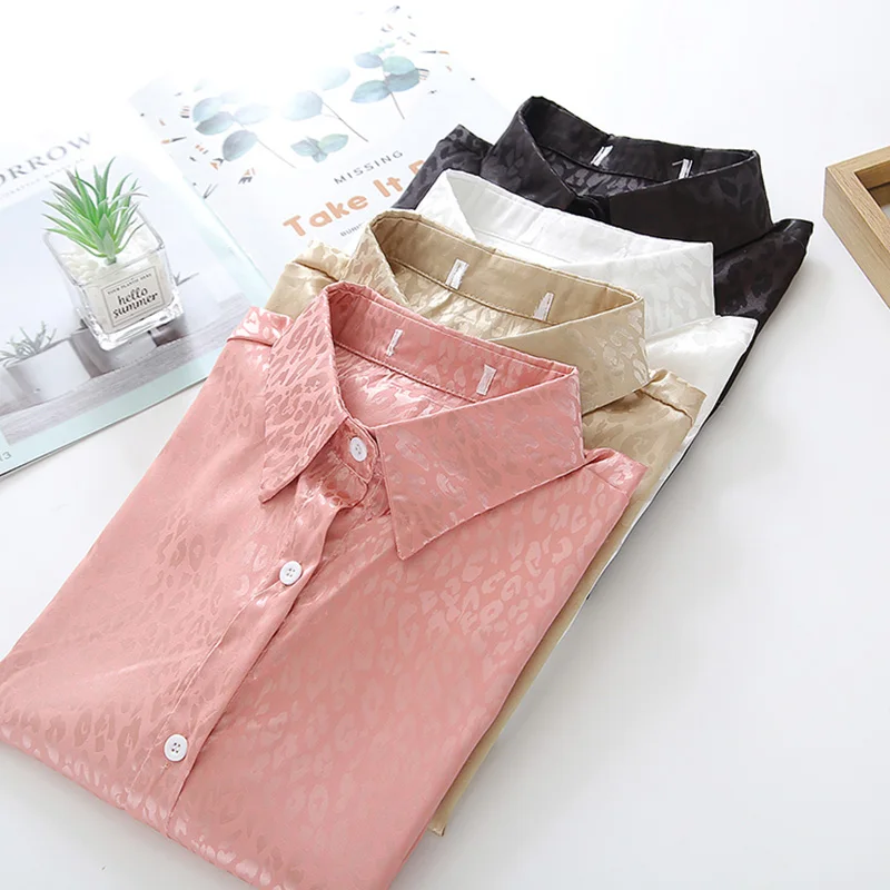 Spring White Shirts For Women Single Breasted Slight Leopard Blouse OL Style Long Sleeve Female Tops Blusas Elegant Workwear
Spring White Shirts For Women Single Breasted Slight Leopard Blouse OL Style Long Sleeve Female Tops Blusas Elegant Workwear