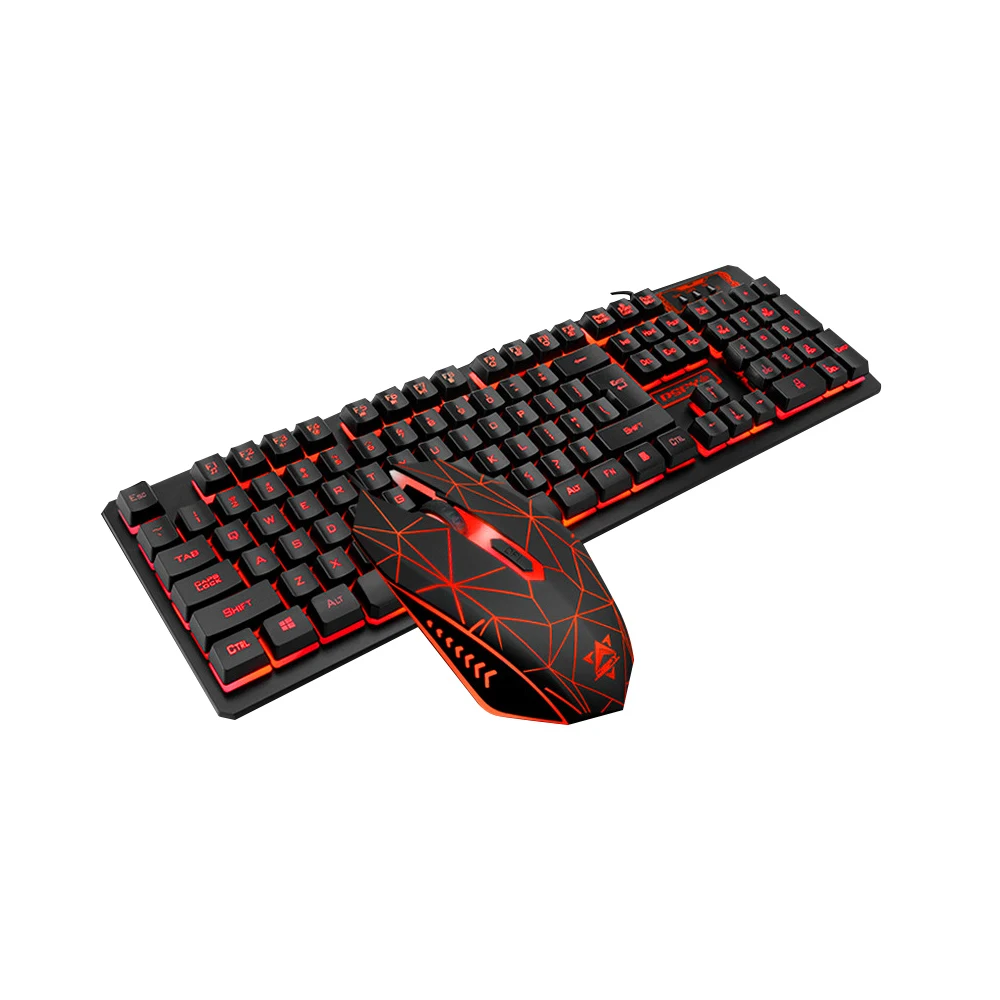 USB Wired Gaming Keyboard and Mouse Combo Waterproof 3 Color Backlit 2000DPI for Home Office
USB Wired Gaming Keyboard and Mouse Combo Waterproof 3 Color Backlit 2000DPI for Home Office