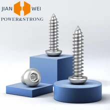 M2 M2.5 M3 M3.5 M4 M5 M6 304 Stainless Steel Round Head Hexagon Socket Self-Tapping Bolts Drywall Tapping Screws 50/20/10pcs
M2 M2.5 M3 M3.5 M4 M5 M6 304 Stainless Steel Round Head Hexagon Socket Self-Tapping Bolts Drywall Tapping Screws 50/20/10pcs