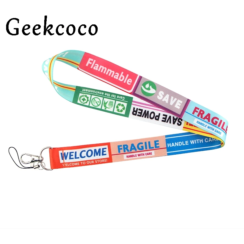 Warning Sign Lanyards Cool Neck Strap Phone Keys ID Card Holder Lanyard For Keys DIY Hang Rope Lanyards J0643
Warning Sign Lanyards Cool Neck Strap Phone Keys ID Card Holder Lanyard For Keys DIY Hang Rope Lanyards J0643
