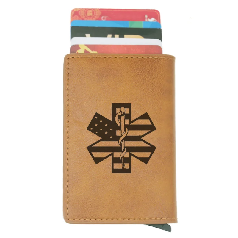 Classic American Flag Emergency Medical Technician EMT Design Rfid Card Holder Leather Wallets Unisex Purse
Classic American Flag Emergency Medical Technician EMT Design Rfid Card Holder Leather Wallets Unisex Purse