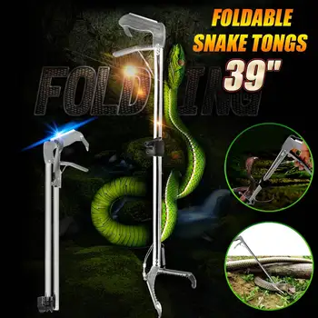 100cm Foldable Snake Tongs Stick Automatic Lock Snake Catcher Pliers Reptile Grabber Wide Jaw Hand Tool For Garden Pest Control
100cm Foldable Snake Tongs Stick Automatic Lock Snake Catcher Pliers Reptile Grabber Wide Jaw Hand Tool For Garden Pest Control