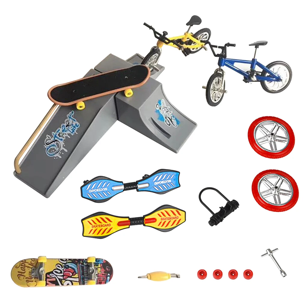 Generic Kids Mini Fingerboard Bike Toys Set Finger Skateboard Scooter