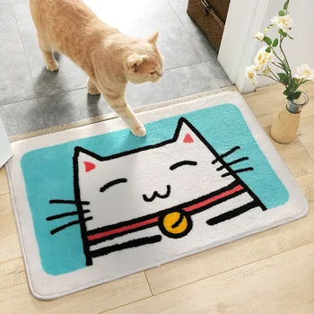 Bathroom Mat Tea Table Bibulous Antiskid False Watercolor cat patter Washable Kitchen Rug Bath Mat Bathroom Products Rug Doormat
Bathroom Mat Tea Table Bibulous Antiskid False Watercolor cat patter Washable Kitchen Rug Bath Mat Bathroom Products Rug Doormat