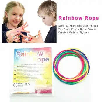 Rainbow Rope Kid's Toys Finger Rope Game Thread Toy Puzzle Creates Various Figures Board Game Team Interaction Game
Rainbow Rope Kid's Toys Finger Rope Game Thread Toy Puzzle Creates Various Figures Board Game Team Interaction Game