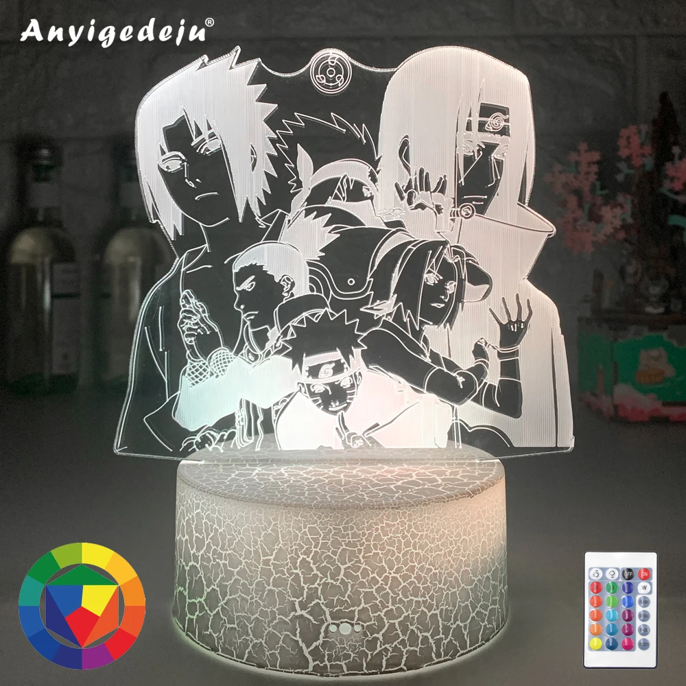 Naruto Anime Figure 3D Illusion Night Light Hatake Kakashi Uzumaki Naruto Uchiha Sasuke Haruno Sakura Nara Shikamar Remote Lamp
Naruto Anime Figure 3D Illusion Night Light Hatake Kakashi Uzumaki Naruto Uchiha Sasuke Haruno Sakura Nara Shikamar Remote Lamp