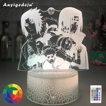 Naruto Anime Figure 3D Illusion Night Light Hatake Kakashi Uzumaki Naruto Uchiha Sasuke Haruno Sakura Nara Shikamar Remote Lamp
Naruto Anime Figure 3D Illusion Night Light Hatake Kakashi Uzumaki Naruto Uchiha Sasuke Haruno Sakura Nara Shikamar Remote Lamp