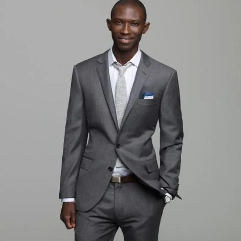 High Quality Two Button Grey Groom Tuxedos Peak Lapel Groomsmen Mens Wedding Dresses Prom Suits (Jacket+Pants+free Tie)
High Quality Two Button Grey Groom Tuxedos Peak Lapel Groomsmen Mens Wedding Dresses Prom Suits (Jacket+Pants+free Tie)