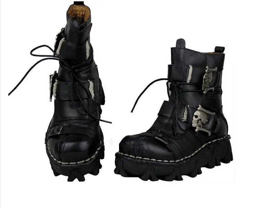 بوت پانک اسکلتی چرم طبیعی Skull punk Boots 32 Hbb187e454fb246658903d652268a5f37c