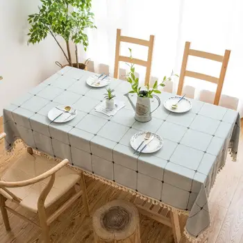 90*140/140*200cm Plaid Pattern Tassel Table Cloth Rectangular Tablecloths Dinning Table Cover Anti-hot Tablecloth Home Decor
90*140/140*200cm Plaid Pattern Tassel Table Cloth Rectangular Tablecloths Dinning Table Cover Anti-hot Tablecloth Home Decor