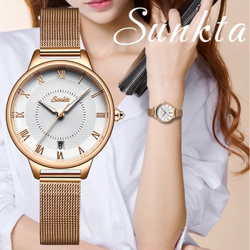 2019 SUNKTA Hot Luxury Watch Women Waterproof Rose Gold Steel Strap Ladies Wrist Watches Top Brand Date Clock Relogio Feminino 
2019 SUNKTA Hot Luxury Watch Women Waterproof Rose Gold Steel Strap Ladies Wrist Watches Top Brand Date Clock Relogio Feminino