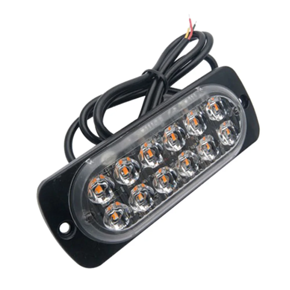12LED Предупреждение светильник аварийного ультра-тонкий Автомобильный бортовой