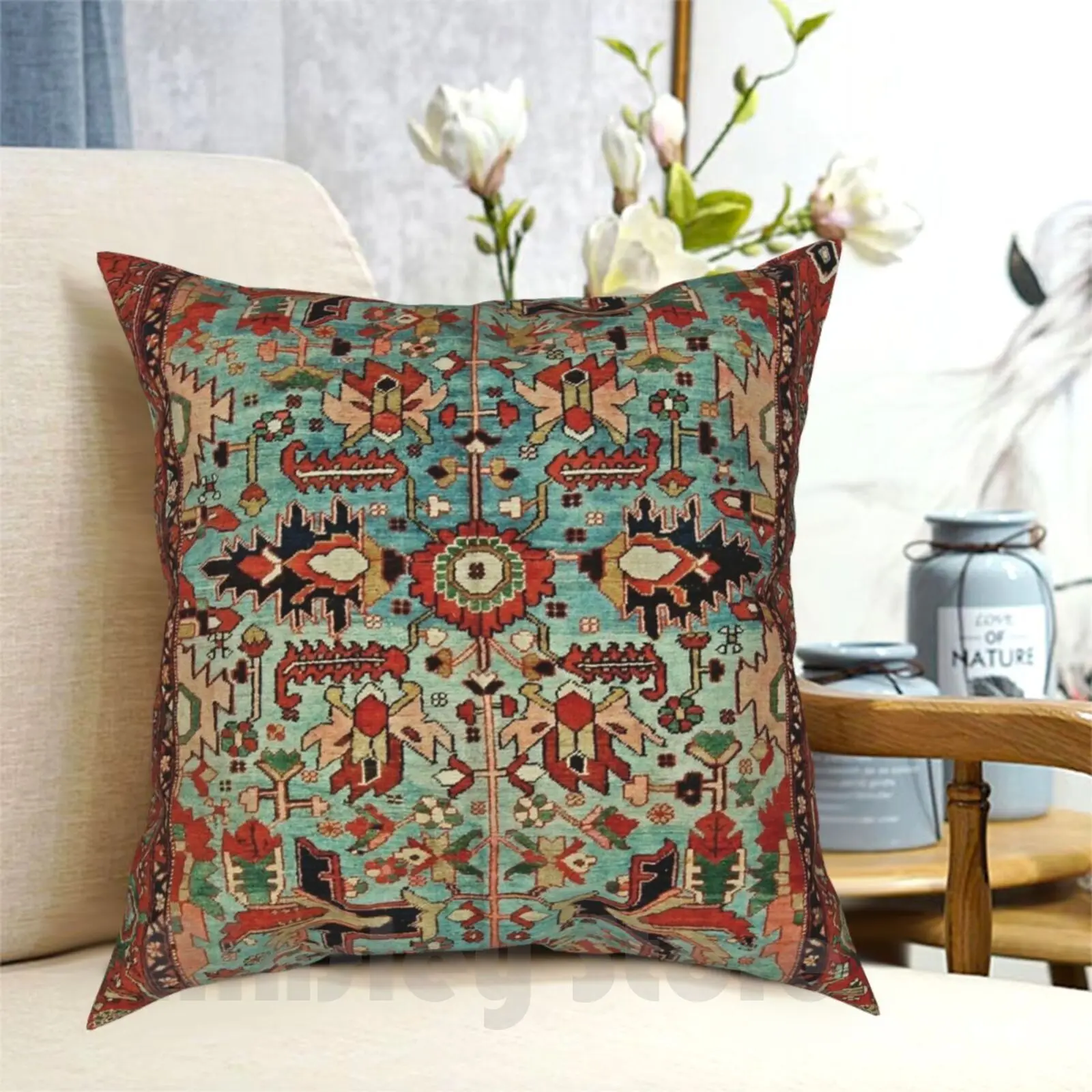 Antique Heriz Persian Carpet Print Pillow Case Printed Home Soft DIY Pillow cover Vintage Vintage Rug Carpet Persian Heriz 
Antique Heriz Persian Carpet Print Pillow Case Printed Home Soft DIY Pillow cover Vintage Vintage Rug Carpet Persian Heriz