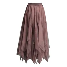 2022 Spring Summer Korea Fashion Women High Waist Asymmetrical Ankle-Length Skirts Solid Tulle Mesh Swing Skirts Long Faldas
2022 Spring Summer Korea Fashion Women High Waist Asymmetrical Ankle-Length Skirts Solid Tulle Mesh Swing Skirts Long Faldas