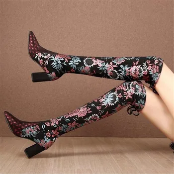 2020 Fashion Women Winter Boots Suede Boots For Women Embroider Boot High Heel Over The Knee Boots Platform Wedges Pointed Boots
2020 Fashion Women Winter Boots Suede Boots For Women Embroider Boot High Heel Over The Knee Boots Platform Wedges Pointed Boots