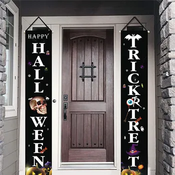 Halloween Rectangular Door Curtain Decoration Skull and Pumpkin Print Oxford Cloth Couplet Banner Holiday Celebration Party
Halloween Rectangular Door Curtain Decoration Skull and Pumpkin Print Oxford Cloth Couplet Banner Holiday Celebration Party