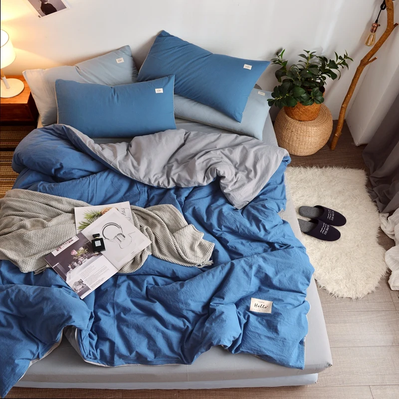 Northern Europe water washing cotton four-piece cotton ultra-soft pure cotton simple atmosphere bed set in northern Europe
Northern Europe water washing cotton four-piece cotton ultra-soft pure cotton simple atmosphere bed set in northern Europe