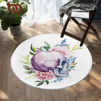 BeddingOutlet Floral Leaf Round Area Rug Skull Carpet for Bedroom Gothic Trendy Living Room Rug Watercolor White Floor Mat 150cm
BeddingOutlet Floral Leaf Round Area Rug Skull Carpet for Bedroom Gothic Trendy Living Room Rug Watercolor White Floor Mat 150cm