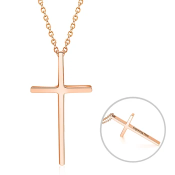 Personalized Engraved Stainless Steel Cross Pendant Chain Necklace for Women Men Rose Gold Color
Personalized Engraved Stainless Steel Cross Pendant Chain Necklace for Women Men Rose Gold Color