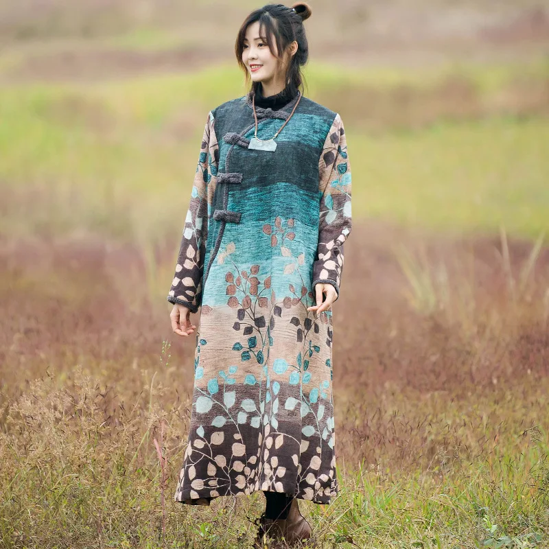 Zhi pai Ethnic-Style Cotton-padded Clothes Women's 2018 New Style Mid-length Winter plus Velvet Retro WOMEN'S Dress Cotton-padde
Zhi pai Ethnic-Style Cotton-padded Clothes Women's 2018 New Style Mid-length Winter plus Velvet Retro WOMEN'S Dress Cotton-padde