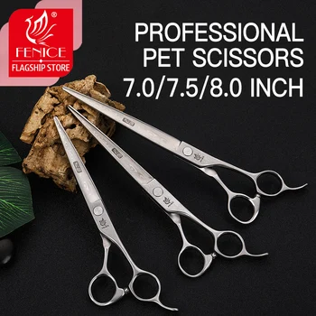 Fenice 7/7.5/8 inch Damascus professional grooming scissors for dogs in dog scissors pet scissors cutting grooming shears
Fenice 7/7.5/8 inch Damascus professional grooming scissors for dogs in dog scissors pet scissors cutting grooming shears