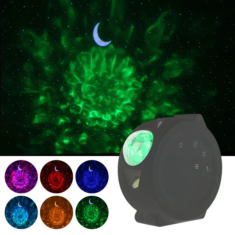 Starry Sky Projector LED Moon Night Lamp Projection 6 Colors Ocean Waving Lamps 360 Degree Rotation Night Lighting for Child
Starry Sky Projector LED Moon Night Lamp Projection 6 Colors Ocean Waving Lamps 360 Degree Rotation Night Lighting for Child