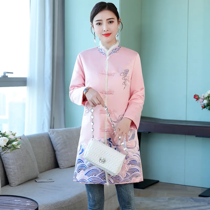 Photo Shoot Chinese-style Women's Winter New Style Fur Collar Embroidered Improved Cheongsam Padded Coat plus Cotton Cotton-padd
Photo Shoot Chinese-style Women's Winter New Style Fur Collar Embroidered Improved Cheongsam Padded Coat plus Cotton Cotton-padd