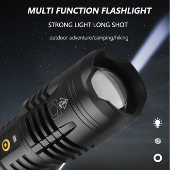 XHP 70 LED Flashlight Handheld Spotlight Lantern Flashlight 5 Modes 1500LM USB Rechargeable Telescopic Zoom Torch
XHP 70 LED Flashlight Handheld Spotlight Lantern Flashlight 5 Modes 1500LM USB Rechargeable Telescopic Zoom Torch