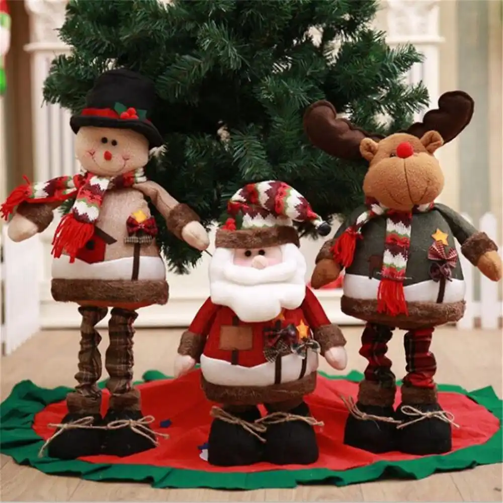 snowman elk dolls christmas show window arrange decorations for