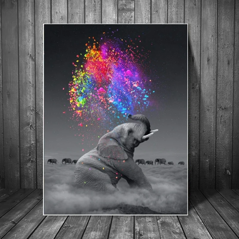 Fantasy Elephant Wall Art Canvas Posters Animal Print on Canvas Colorful Animals Decorative Pictures for Living Room Decor
Fantasy Elephant Wall Art Canvas Posters Animal Print on Canvas Colorful Animals Decorative Pictures for Living Room Decor