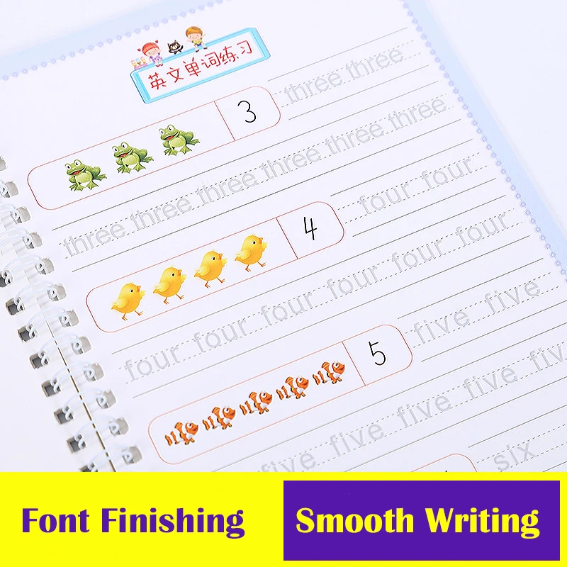 3D Groove Reusable English&Chinese Copybook Drawing Toy HandWriting Groove English Auto Fades Educational For Children Preschool
3D Groove Reusable English&Chinese Copybook Drawing Toy HandWriting Groove English Auto Fades Educational For Children Preschool