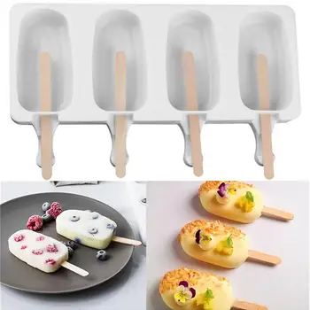 4 Cell Big Size Silicone Ice Cream Mold Popsicle Molds DIY Homemade Dessert Freezer Fruit Juice Ice Maker Mould with Sticks 
4 Cell Big Size Silicone Ice Cream Mold Popsicle Molds DIY Homemade Dessert Freezer Fruit Juice Ice Maker Mould with Sticks