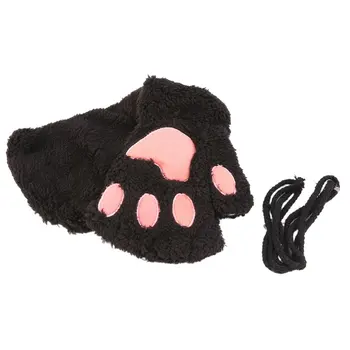 Warmth Fingerless Plush Gloves Fluffy Bearr Claw Cat Animal Paw Soft Warm Lovely Cute Half Finger Covered Gloves for Girls Boys
Warmth Fingerless Plush Gloves Fluffy Bearr Claw Cat Animal Paw Soft Warm Lovely Cute Half Finger Covered Gloves for Girls Boys