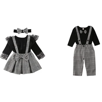 2020 New Brother Sister Clothes Set Boys Romper Suspenders Pants Kid Baby Girls Tops T-shirt Skirt Clothes Match Outfit
2020 New Brother Sister Clothes Set Boys Romper Suspenders Pants Kid Baby Girls Tops T-shirt Skirt Clothes Match Outfit